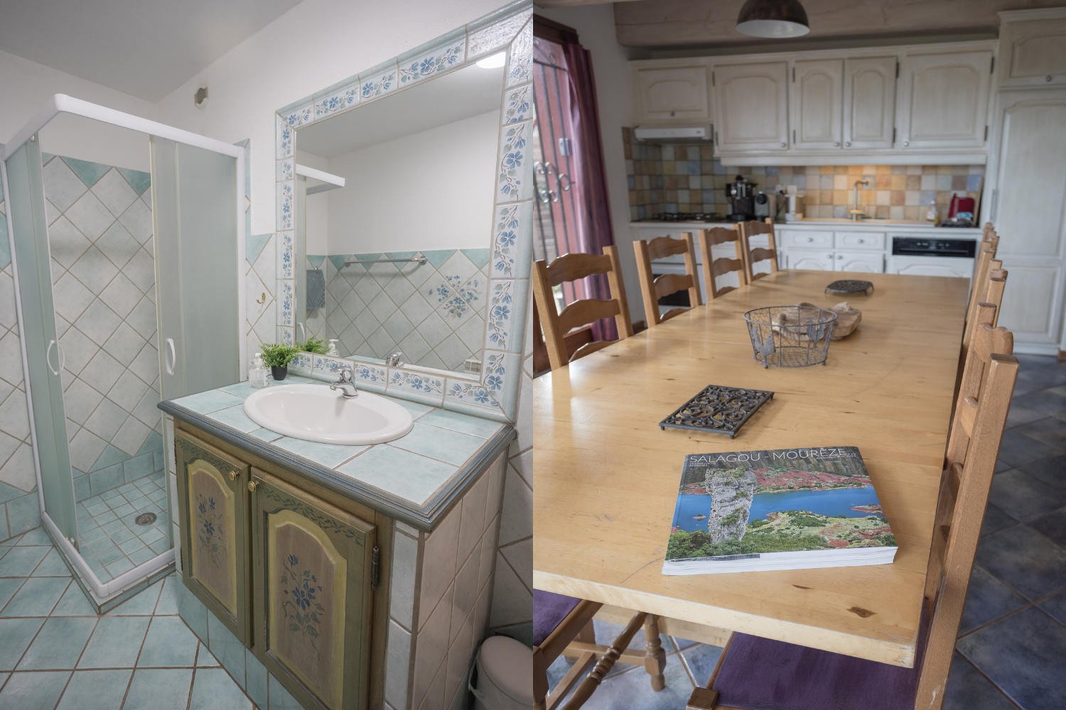 Salle de bain du gîte Lavande