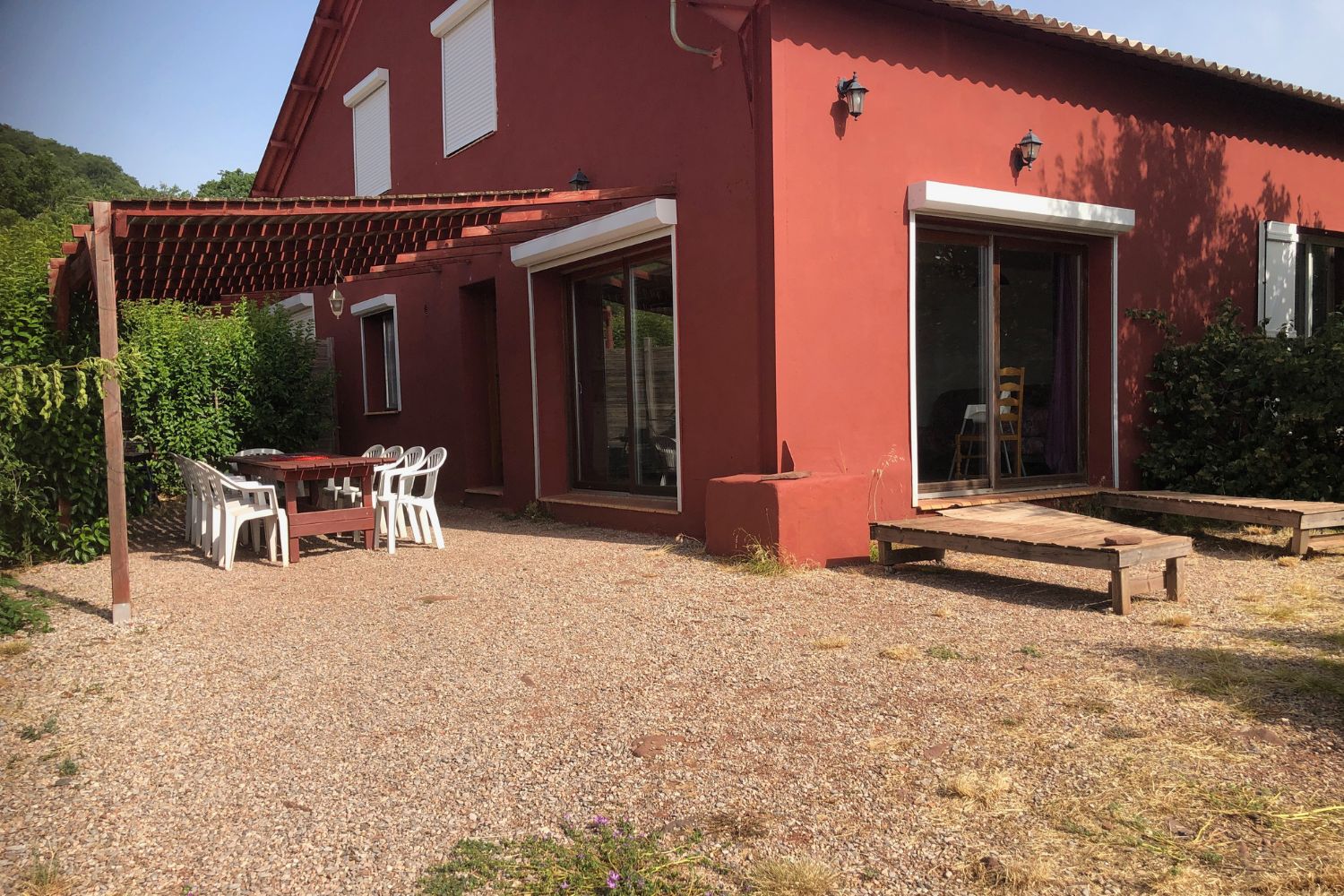 Terrasse du gîte Lavande